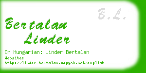 bertalan linder business card